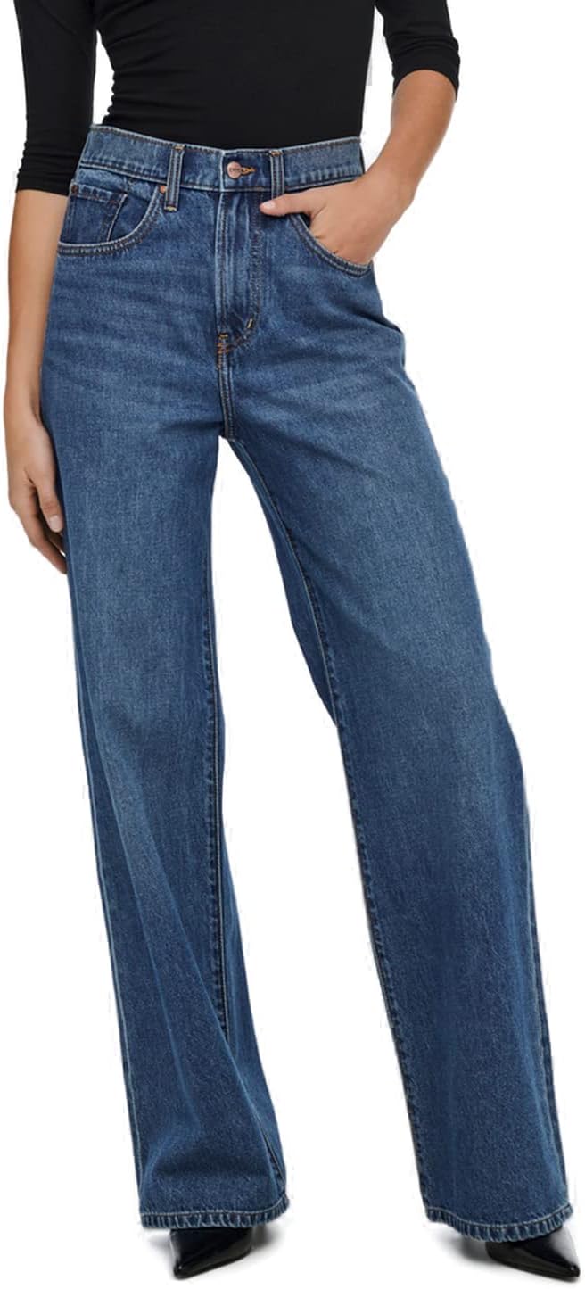 ONLY Female Jeans mit weitem Bein ONLHOPE Hohe Taille Weiter Beinschnitt Jeans 25W / 30L Medium Blue