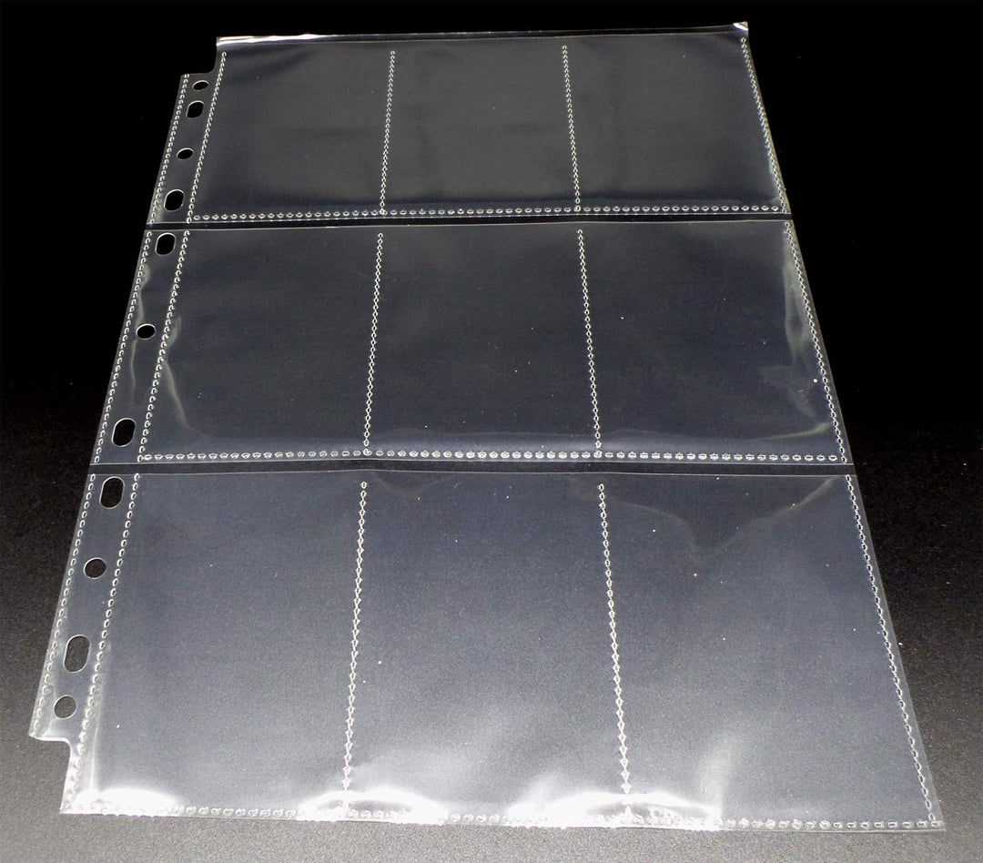 docsmagic.de 200 9-Pocket Pages - 11 3-Ring Album Ordnerseiten- MTG - PKM - YGO 9-Pocket 200 Pages,