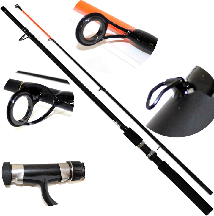 ANGELSET BARSCH Komplett Set | Spinn-Rute 2,4m + Rolle + Rutentasche 155cm + 3 x Köderbox mit Wobble