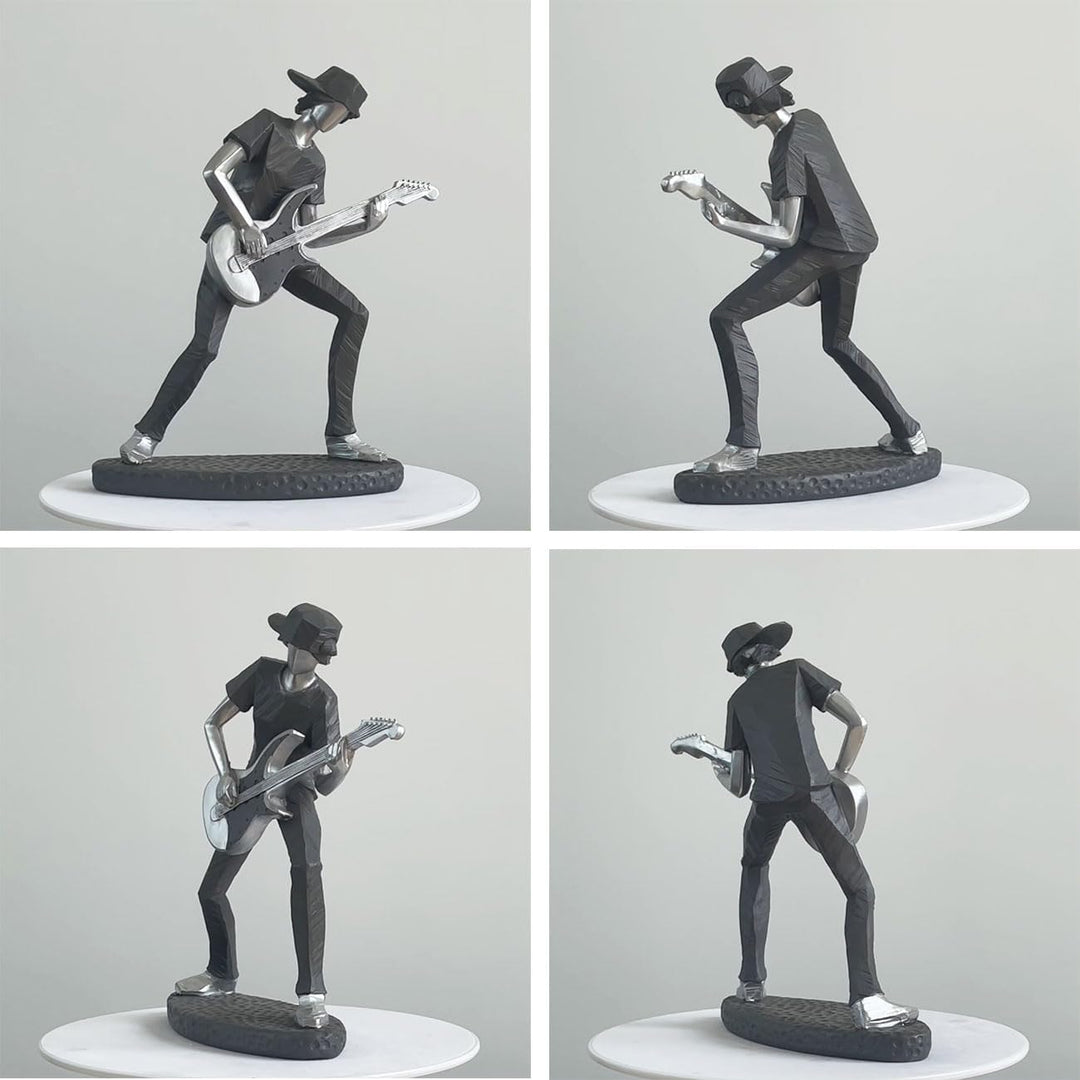 Amoy-Art Musik Figuren Skulptur Modern Dekor Statue Wohnzimmer Kunst Arts Polyresin Geschenk 24cm