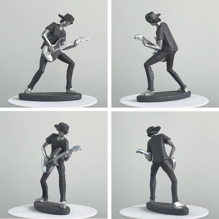 Amoy-Art Musik Figuren Skulptur Modern Dekor Statue Wohnzimmer Kunst Arts Polyresin Geschenk 24cm