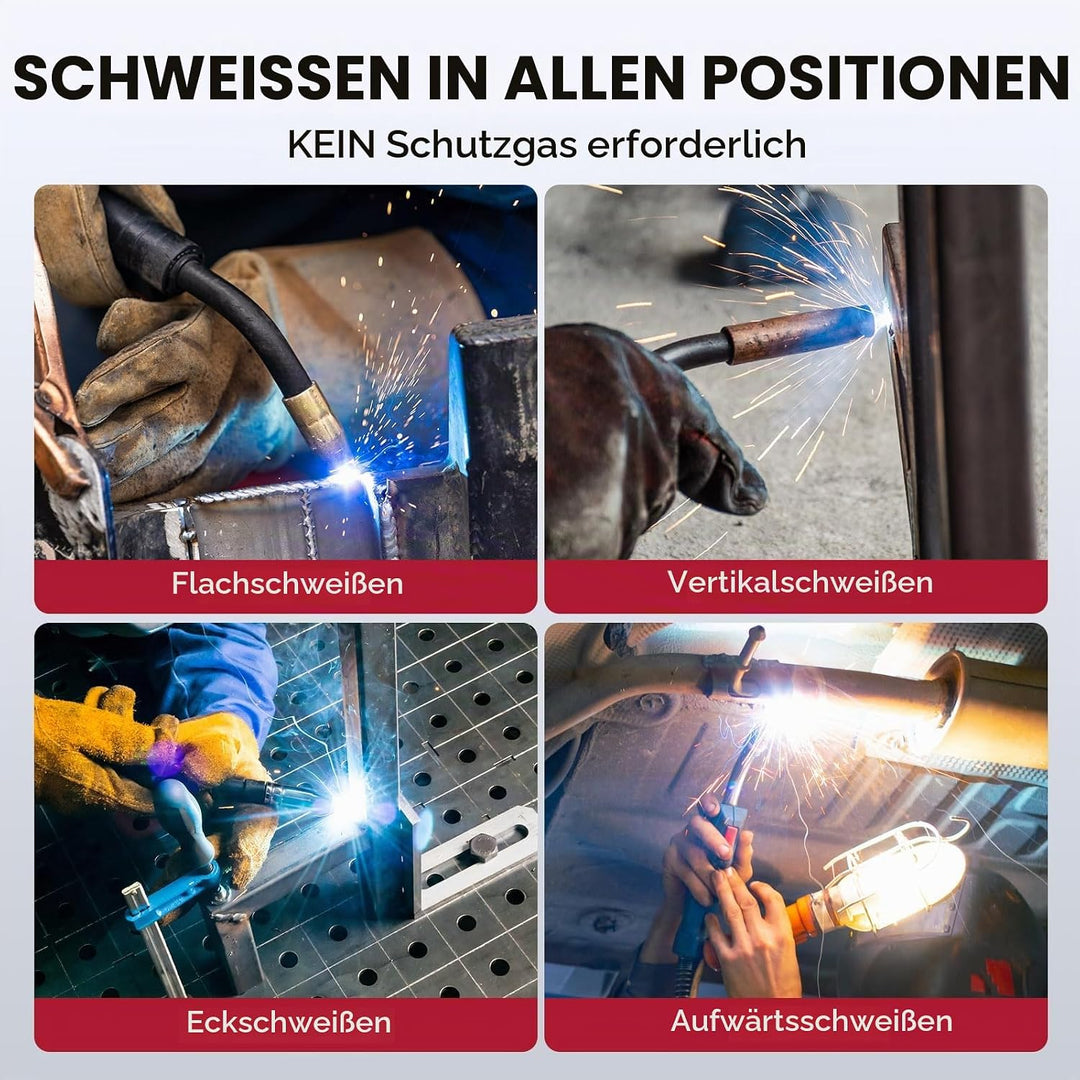 ARCCAPTAIN Fülldraht 0,8mm 2KG E71T-GS MIG Schweissdraht für Schweissgerät ohne Gas MIG/MAG FLUX Sch