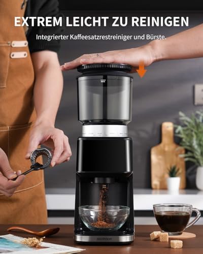 SHARDOR Kaffeemühle Elektrisch mit 51 Mahlgraden, LED-Touchpanel, Elektrische Kaffeemühle Siebträger