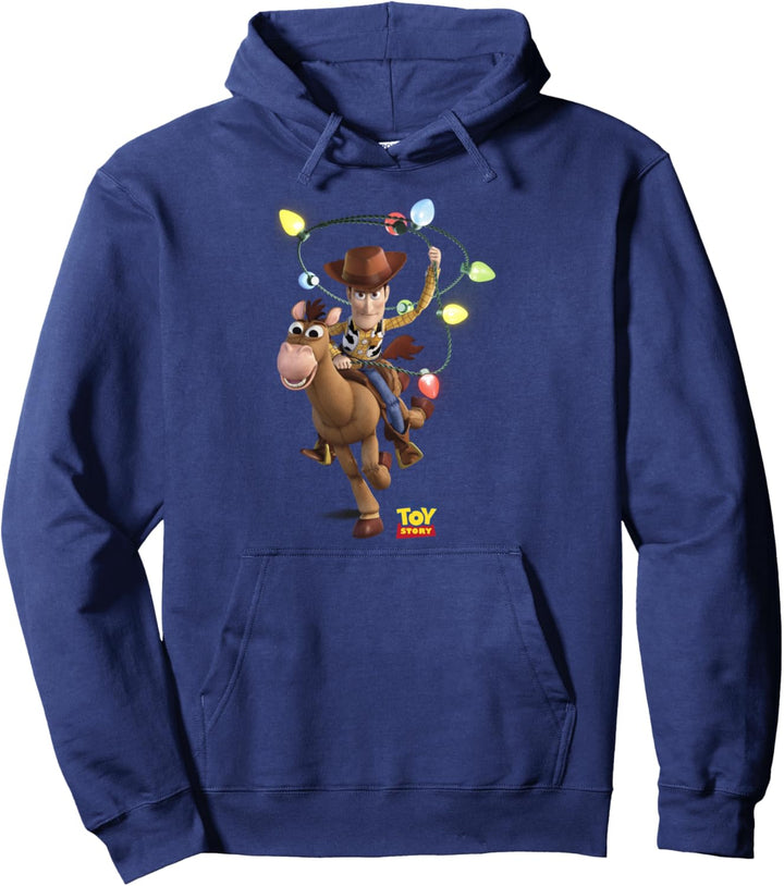 Disney Pixar Toy Story Christmas Woody & Bullseye Lasso Pullover Hoodie