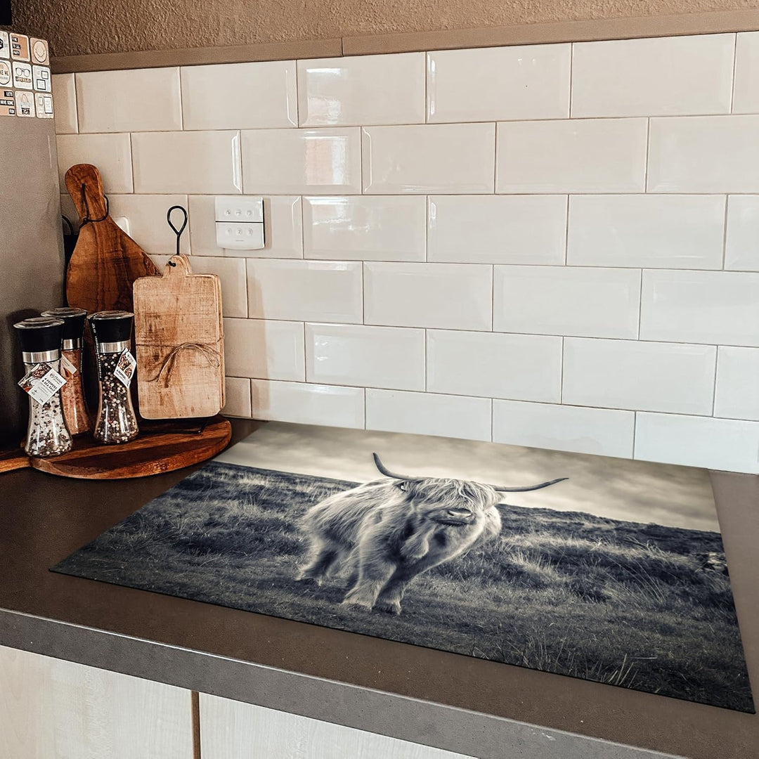 KitchenYeah© Herdabdeckplatte Einteilig Ceranfeld Abdeckplatte für Induktionsschutz Ceranfeldabdecku