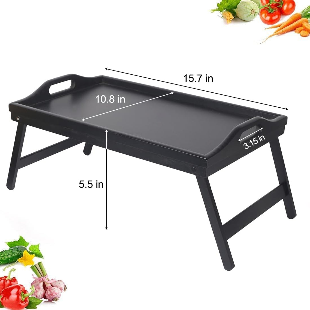 Betttablett Tisch klappbar Beine Frühstücksessen Tablett Bambus tragbar Knietisch Holz Servieren Abe