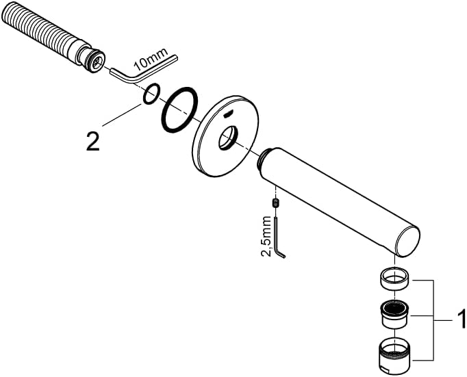 Grohe 13280001 Concetto Wanneneinlauf,Chrom; für Wandmontage