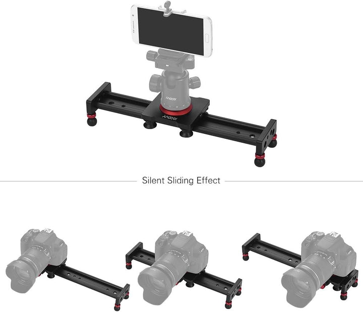 Andoer Slider Dolly Video Slider Dolly Kamera Track Slider Foto Aluminiumlegierung f¨¹r DSLR-Kamera
