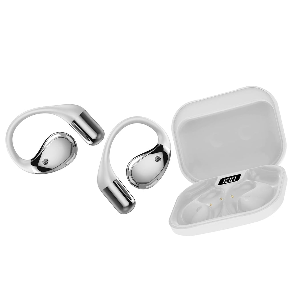 Bluetooth 6.0-Kopfhörer mit offenem Ohr, HD-Mikrofon, 40 Stunden Akkulaufzeit, LED-Display, IP7 wass