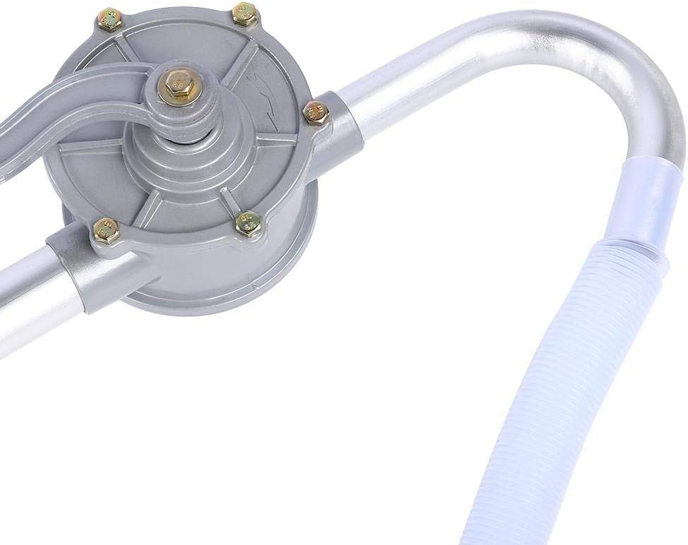 Kurbelpumpe,Heizöl Fasspumpe, Rotations-Handkurbel-Ölfass-Trommelpumpe aus Aluminiumlegierung Pumpen