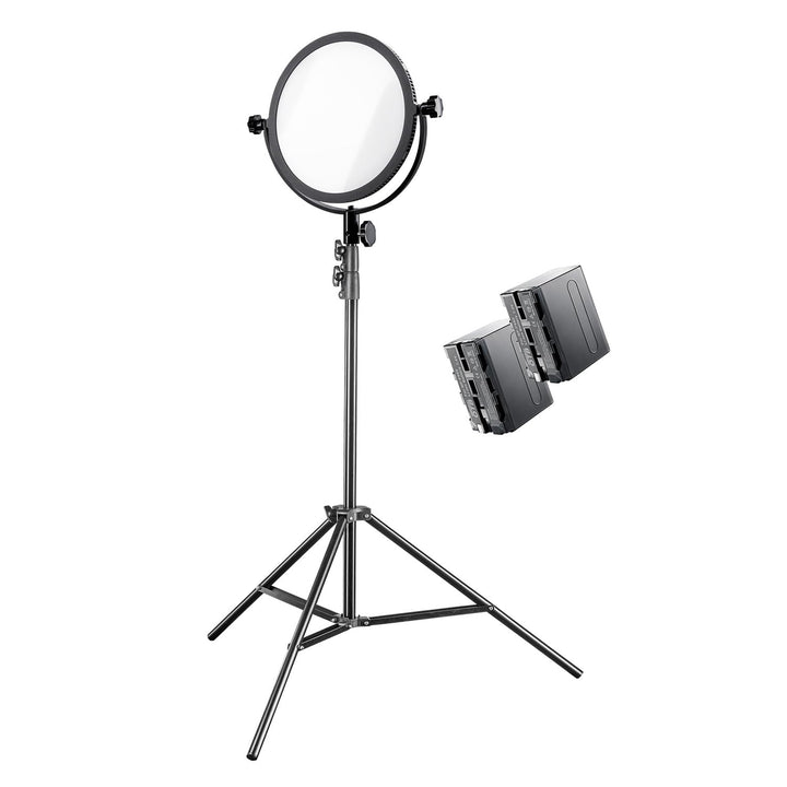 Walimex Pro Soft LED 300 Round Bi-Color, 2 Stück, schwarz