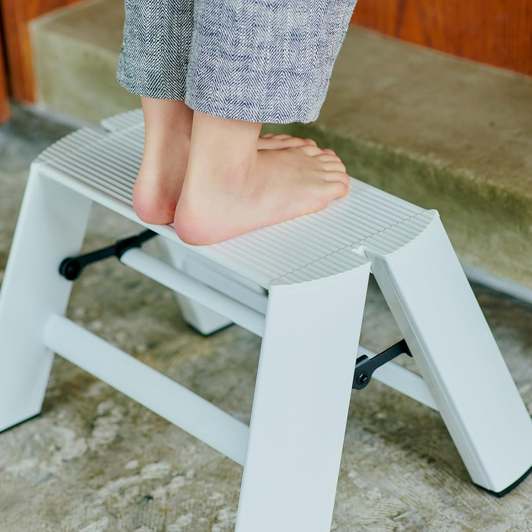Hasegawa Ladders Ml1.0-1WH Trittleiter, Weiss, Weiß