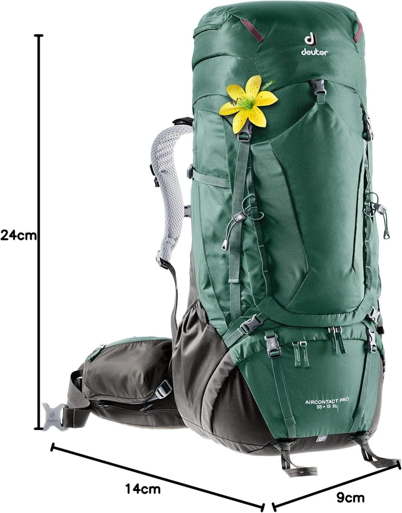 deuter Aircontact PRO 55 + 15 SL 2020 Model Damen Trekkingrucksack Seagreen-coffee, Seagreen-coffee