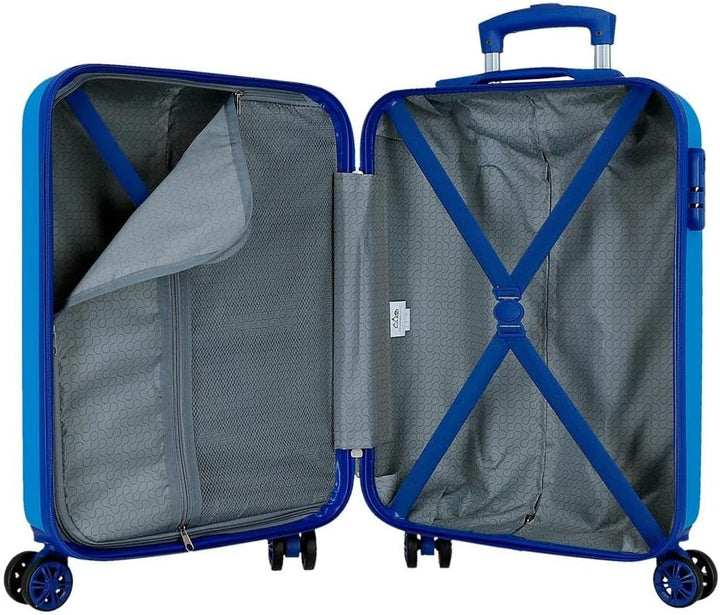 Enso Rob Friend Kabinentrolley, blau, 38 x 55 x 20 cm, starr, ABS, Zahlenschloss, 34 l, 2 kg, 4 Räde