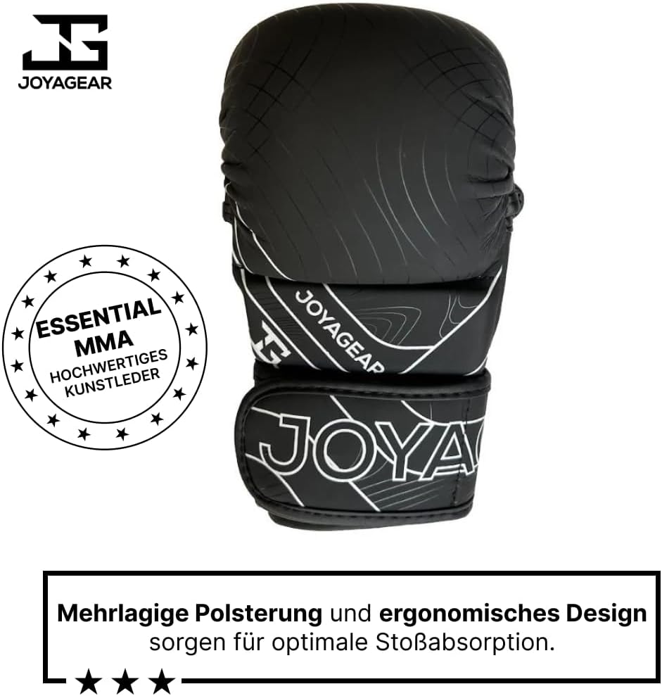 JOYAGEAR - MMA Handschuhe Essential - Hergestellt aus hochwertigem Kunstleder - Kampfsport Handschuh