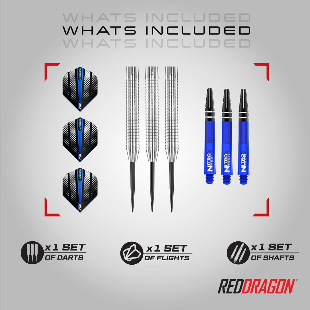 RED DRAGON Razor Edge Series Dartpfeile Tungsten Profi Steel Darts mit Flights und Schäfte 24G 3, 24