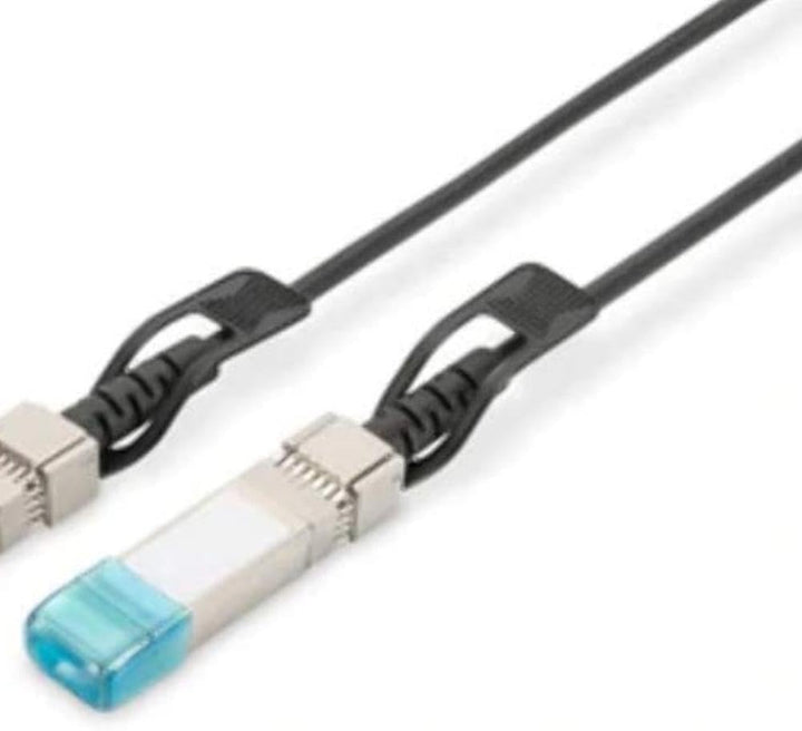 DIGITUS Twinax DAC Netzwerkkabel, SFP+, 1 m, bis 10.52 Gbit/s, AWG 30, kompatibel mit HP H3C, Schwar