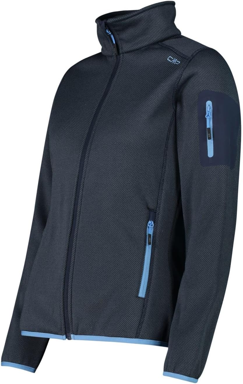 CMP Damen Strick Fleece Jacke Fleecejacke Fleecepullover XXS B. Blue-Niagara, XXS B. Blue-Niagara