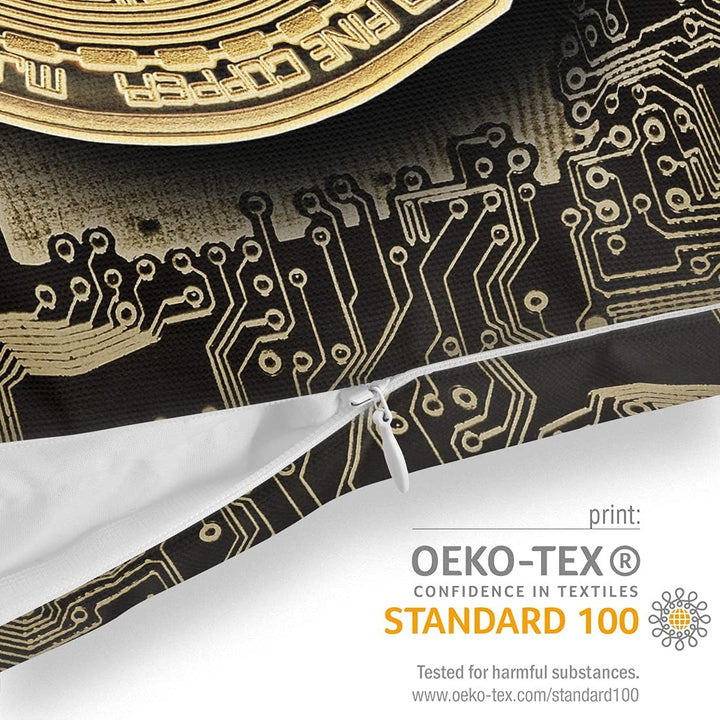 VOID Bitcoin Krypto Digital Kissenbezug Kissenhülle Sofakissen Kissen Deko Outdoor-Kissen Dekokissen