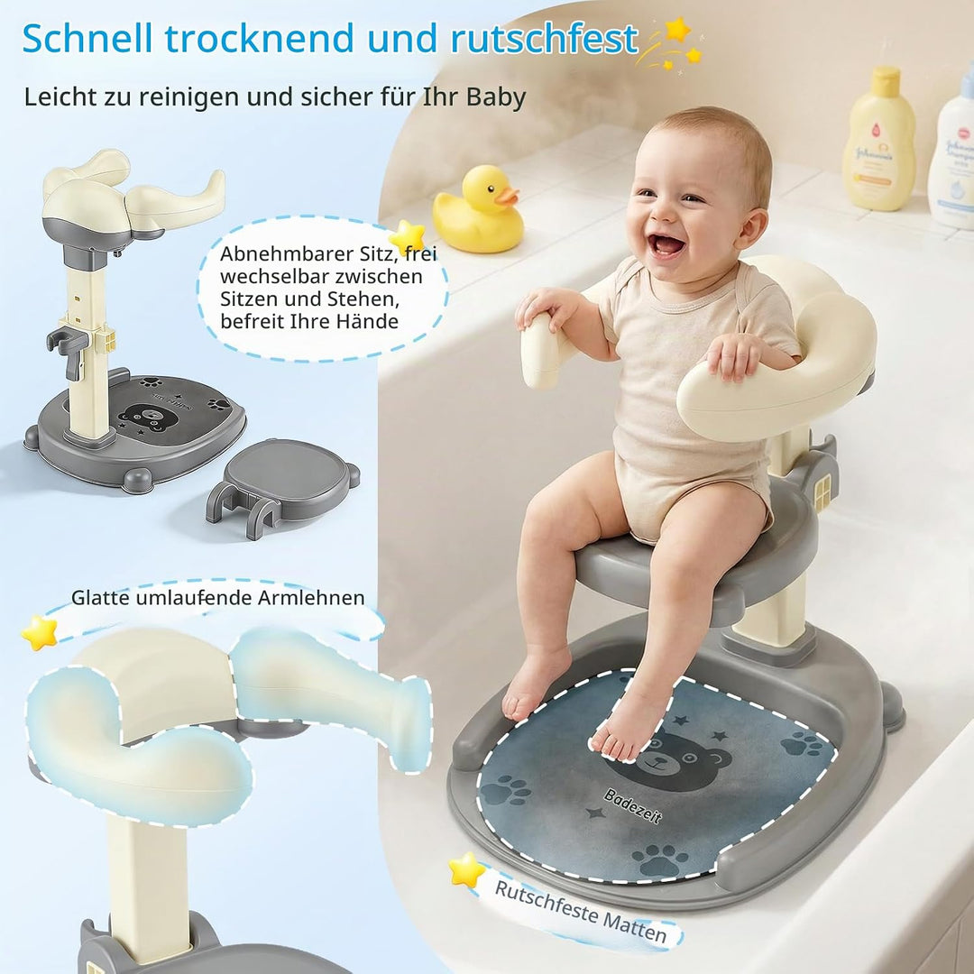 2 In 1 Baby Dusche Ständer,Baby Shower Stand Support Mit Duschkopfhalterung,Höhenverstellbar,Mit Rut