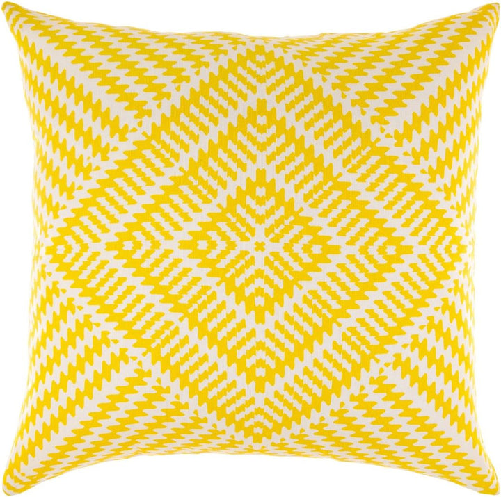 TreeWool Dekorativer Kissenbezug (60 x 60 cm, Gelb) Kaleidoskop Design 100% Baumwolle (2er Pack) 60