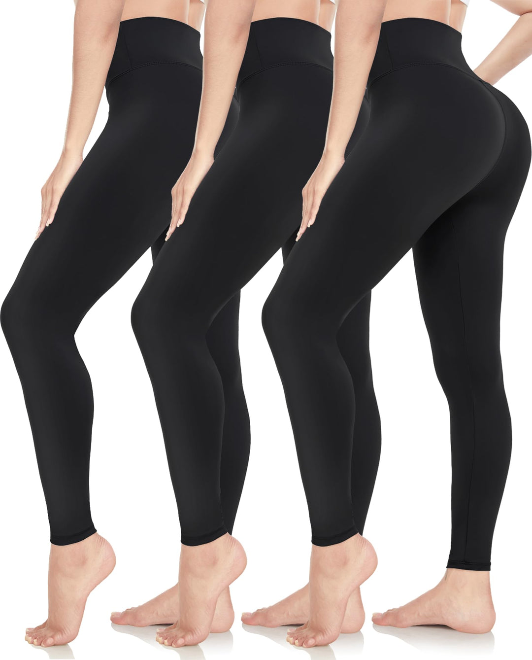 ACTINPUT Leggings Damen High Waist Leggins Blickdicht Schwarz Sportleggings Lang Elastische Yogahose