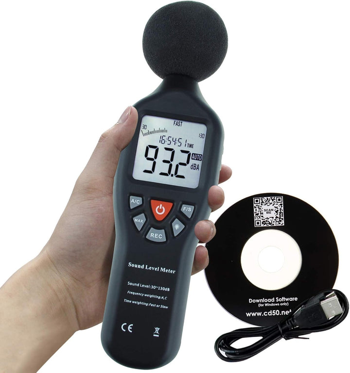 Instrument Kompakt Fachmann Digital Klang Niveau Meter Dezibel mit Hintergrundbeleuchtetes Anzeige H