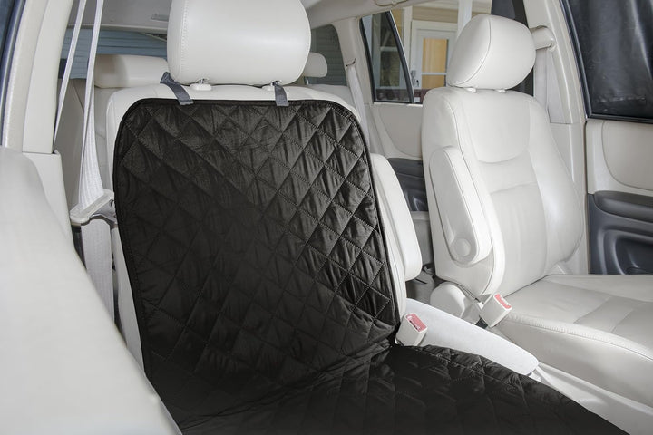 Furhaven Universal Water-Resistant Quilted Single Car Seat Protector - Black, One Size (Single) Quil