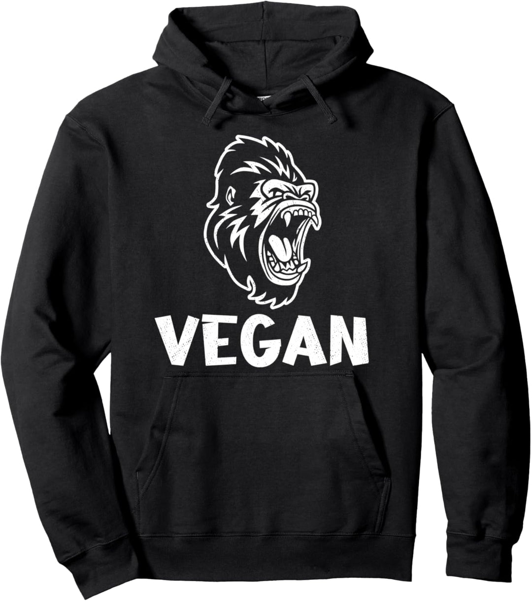 Veganes Goriila Geschenk Fleischlose Ernährung Vegner Pullover Hoodie