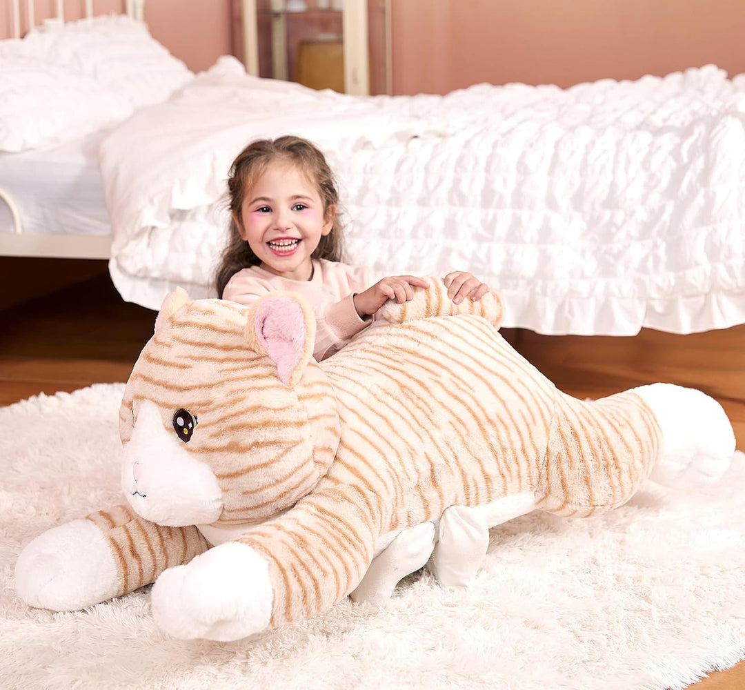 IKASA Gross Katze Kuscheltier Riesen Stofftier,78cm Gross Plüschtier Riesige Plüsch Spielzeug Flausc