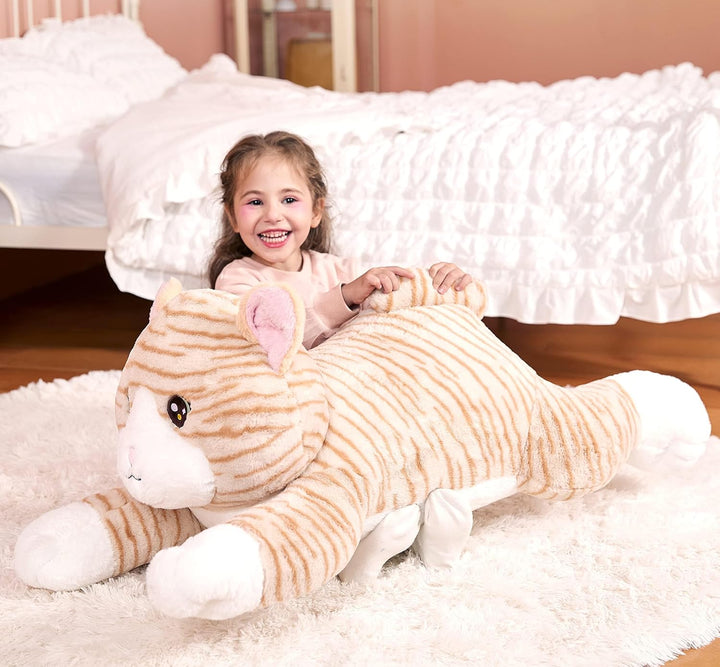 IKASA Gross Katze Kuscheltier Riesen Stofftier,78cm Gross Plüschtier Riesige Plüsch Spielzeug Flausc