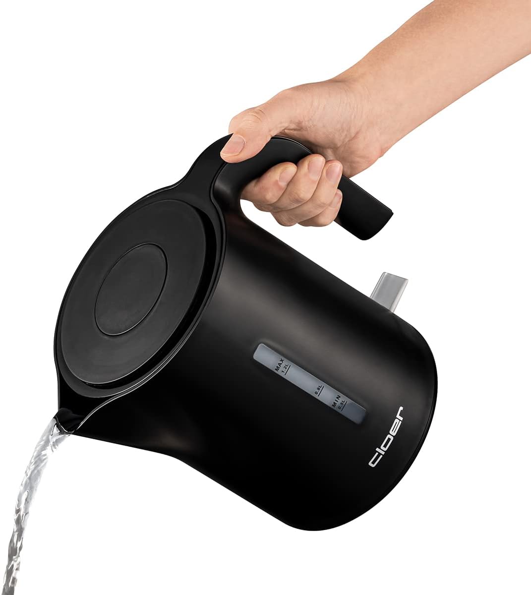 Cloer 4120 Wasserkocher, 2200 W, grosse Wasserstandsanzeige, Trockengeh- und Überhitzungsschutz, 1,2