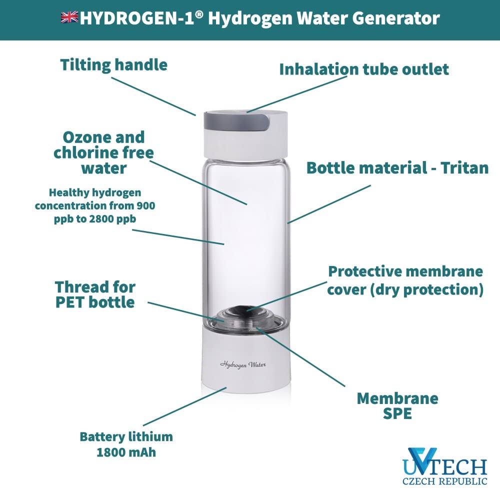 Hydrogen-1 Wasserstoff Wasser generator 400ml PEM-membran Wasserstoff-Inhalation