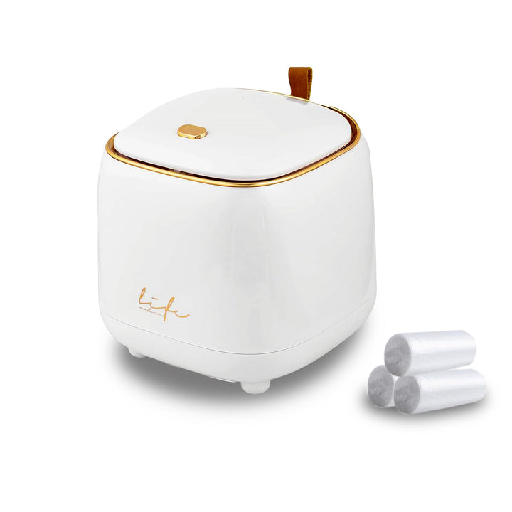 Mini Mülleimer, Tischmülleimer mit Deckel, Kleiner Tischabfalleimer für Küchenabfälle, Büro, Auto, B