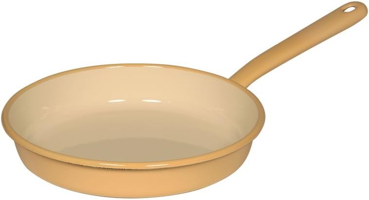Riess, 0291-006, Omelettpfanne 22, CLASSIC - BUNT/PASTELL, Farbe Goldgelb, Durchmesser 22 cm, Höhe 7