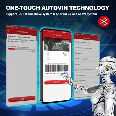 thinkcar obd2 Diagnosegerät,ThinkDiag 2 Bluetooth OBD2 Diagnose Scanner für Alle Fahrzeuge mit 15 Re