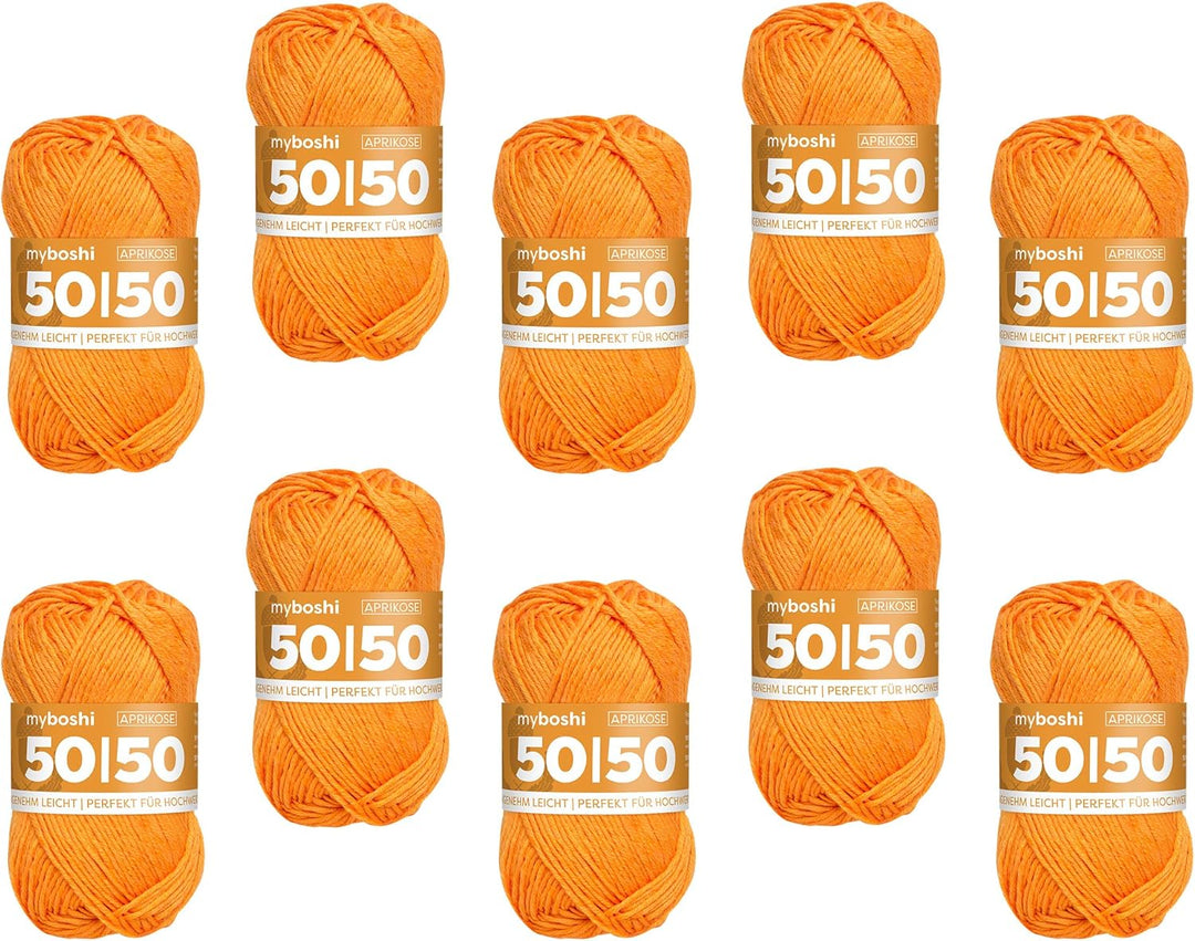 myboshi 50/50-Ganzjahres-Wolle aus Baum- und Merinowolle, für Oberbekleidung geeignet, Mulesing-frei