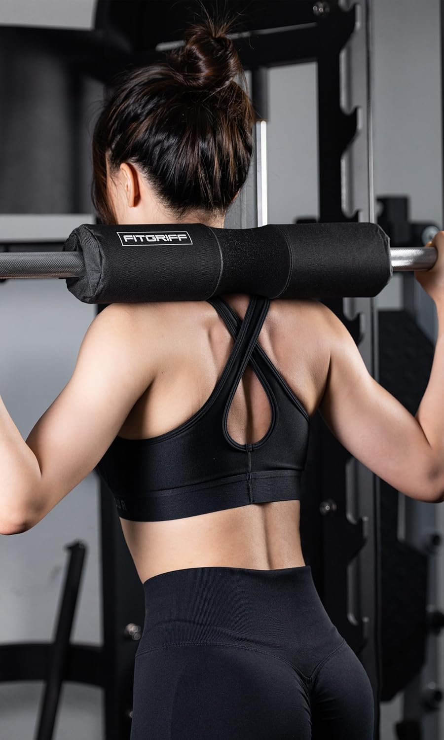 Fitgriff® Langhantel Polster, Hip Thrust Pad mit Klettverschluss - Hantel Nackenpolster - Polsterung