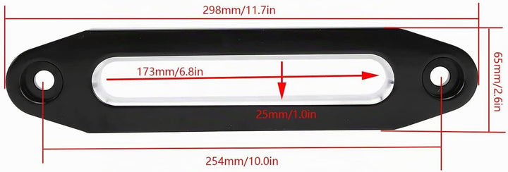 Hawse Fairlead, Seilwinde Seilfenster 10 Zoll / 25.4 cm Hawse Fairlead, 8000-15000 Lbs Schwarz Alumi