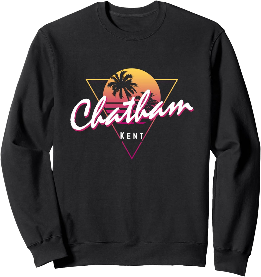 Chatham Kent 80er Jahre Retro Grafik Funny Sunset Sweatshirt