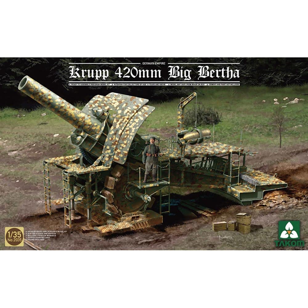 Takom TAK-2035 - Modellbausatz German Empire Big Bertha Siege, 420 mm
