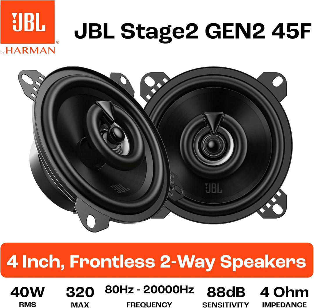 JBL Stage2 GEN2 45F Koaxial Lautsprecher Auto 100mm (4 Zoll): von Harman Kardon Car HiFi mit 40W RMS