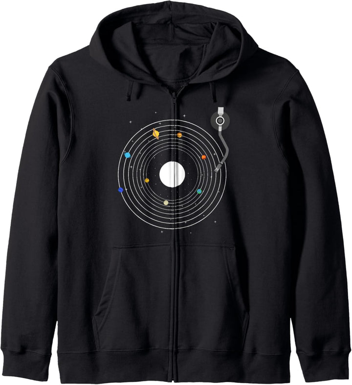Universum Schallplatte Vinyl Galaxy Geschenk Kapuzenjacke