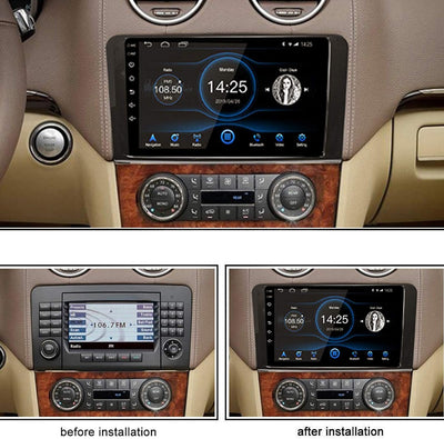 EZoneTronics 9 Zoll 2 DIN Android 10.1 Autoradio Stereo für Mercedes Benz ML GL W164 Touchscreen Hig