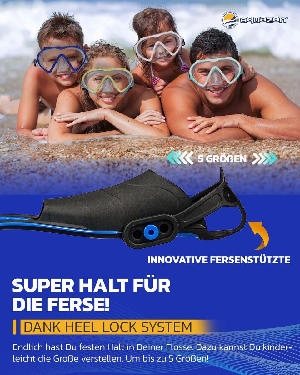 AQUAZON Flossen Experience, verstellbare Flossen, Schnorchelflossen, Taucherflossen, Schwimmflossen