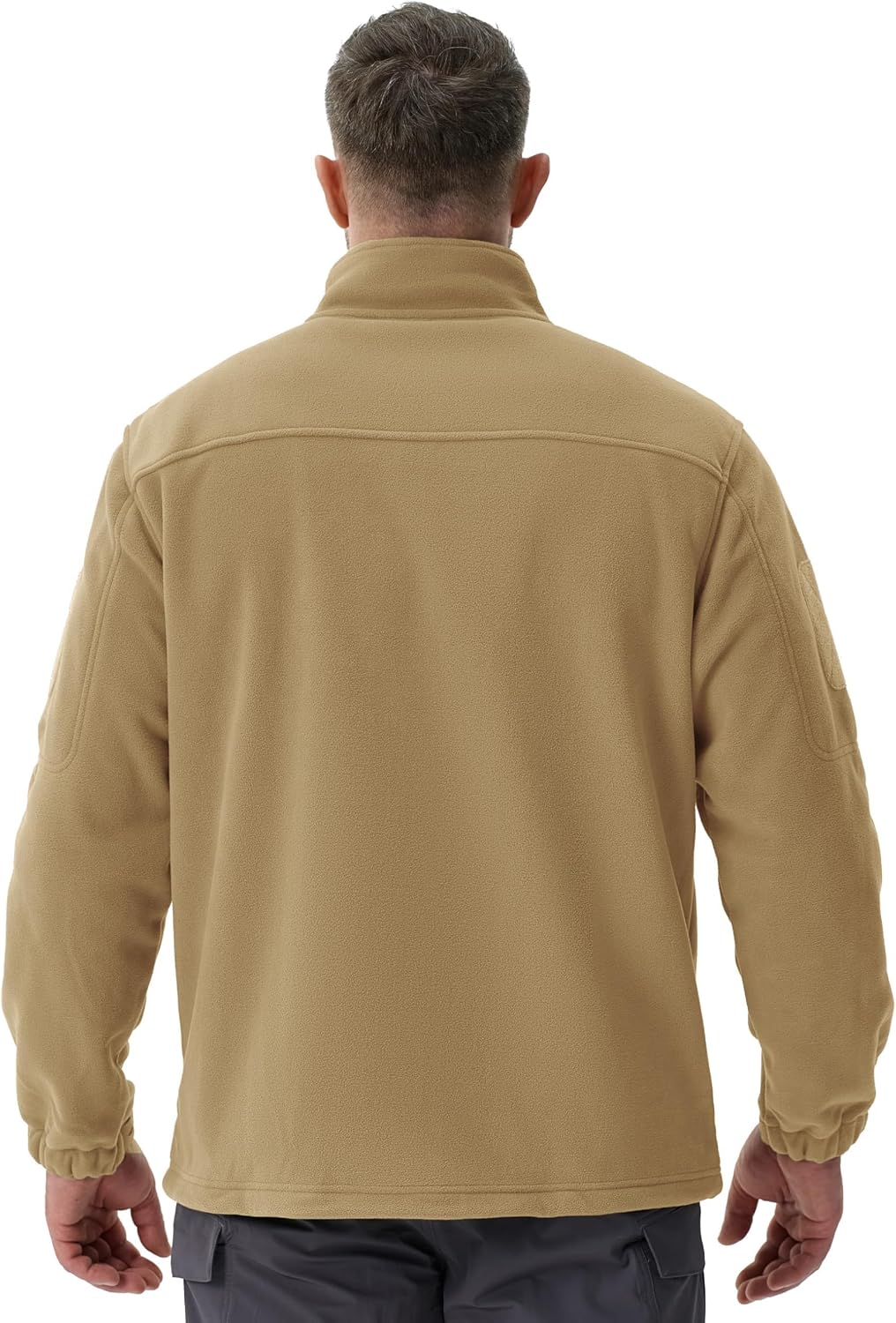 TACVASEN Herren Militär Outdoor Fleecejacke Warme Taktische Jacke Fleece Jacket XL Khaki, XL Khaki