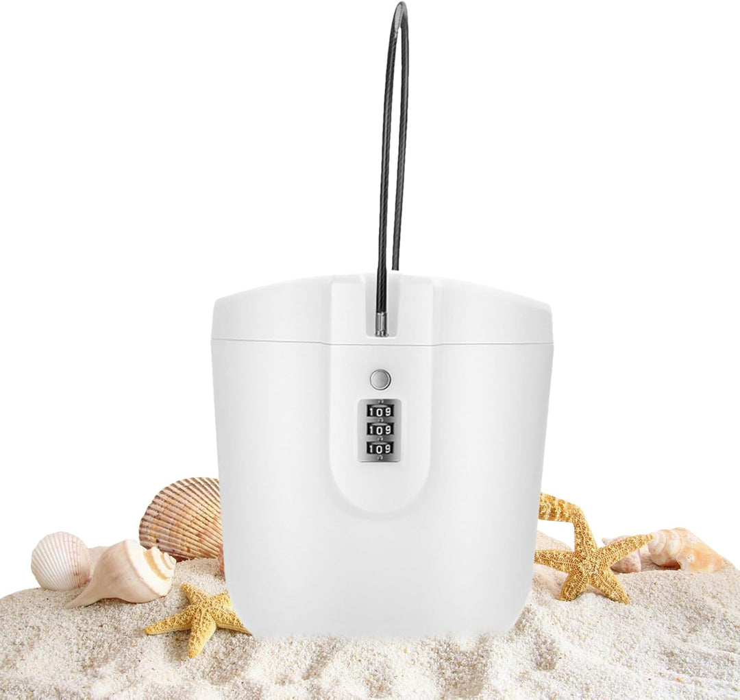Generisch Strandschlossbox, wasserdichte Schlüsselschlossbox mit Zahlencode, Strandtresor, Makler, p