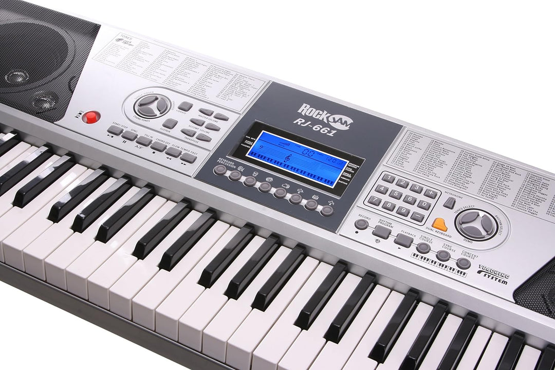 RockJam 61 Tastatur Klaviersatz 61 Schlüssel-Digital-Piano Keyboardbank Keyboardständer & Keyboard-S