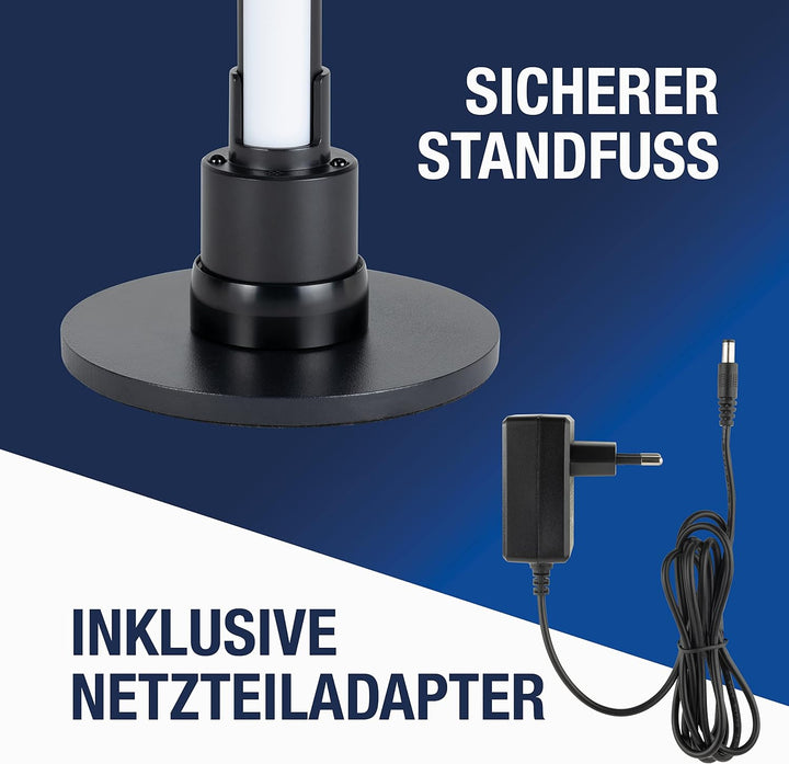REV – Partylicht musikgesteuert & dimmbar inkl. Fernbedienung – Party Deko RGB Stehlampe 58cm 6W 200