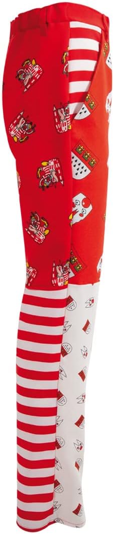 KarnevalsTeufel Damen- oder Herren-Kostüm Hose Kölle Alaaf, rot-weiss Köln viele Motive Patchwork Mu